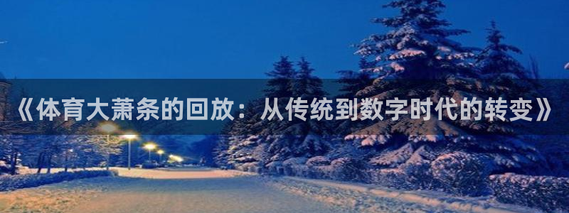 833直播nba高清直播：《体育大萧条的回放：从传统到数字时代的转变》